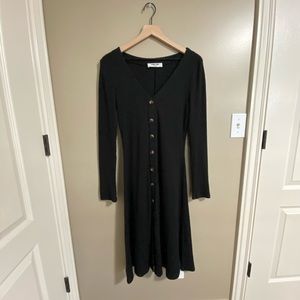 BLACK SWEATER DRESS